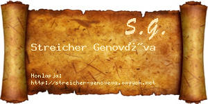Streicher Genovéva névjegykártya